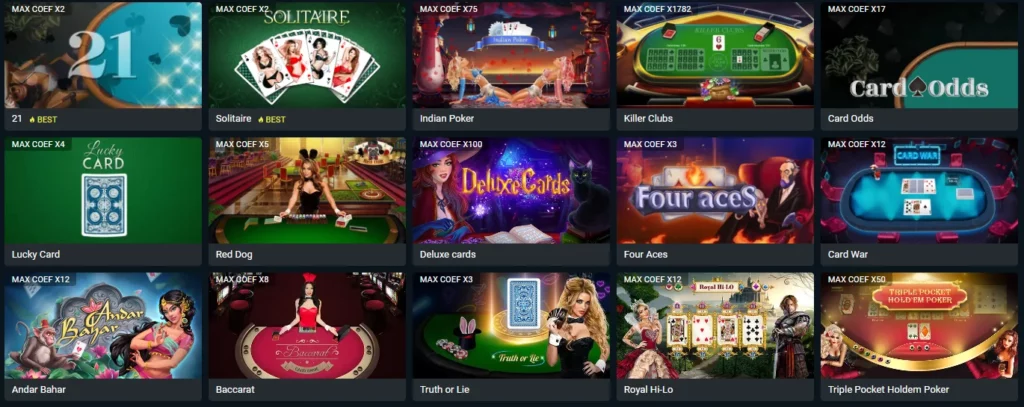 Sapphirebet Card games